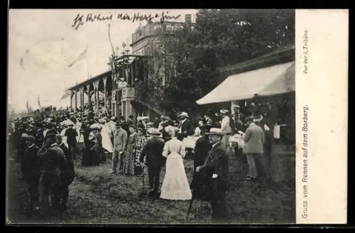 AK Gotha, Pferderennplatz auf dem Boxberg mit Zuschauern