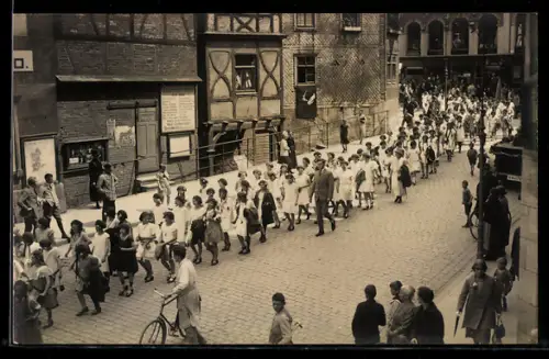 Foto-AK Coburg, Festzug zum Stiftungsfest Alexandrinum 1926