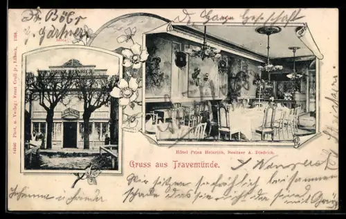 AK Travemünde, Hotel Prinz Heinrich, Bes. A. Diedrich