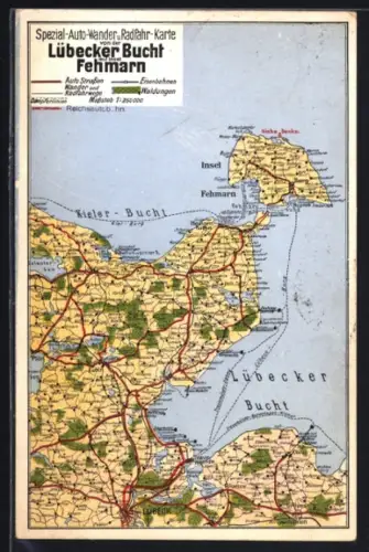 AK Burg, Landkarte der Region um die Insel Fehmarn