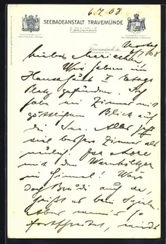 AK Travemünde, Seebadeanstalt F. Brügmann