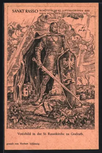 AK Grafrath, Votivbild in der St. Rassokirche