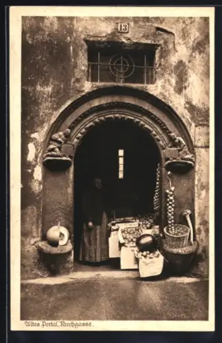 AK Freiberg /Sa., Altes Portal in der Kirchgasse