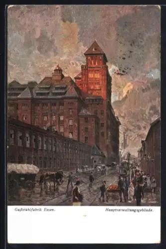 Künstler-AK Essen, Hauptverwaltungsgebäude