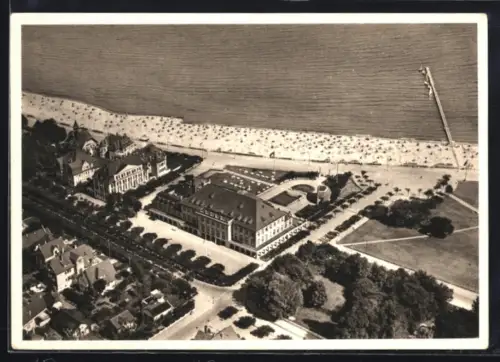 AK Travemünde, Ortsansicht vom Flugzeug aus