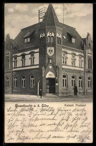 AK Geesthacht a. d. Elbe, Kaiserliches Postamt