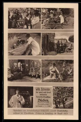AK Büchen, Naturheilkundler Wilhelm Schneider, genannt Wunderdoktor, bei der Arbeit