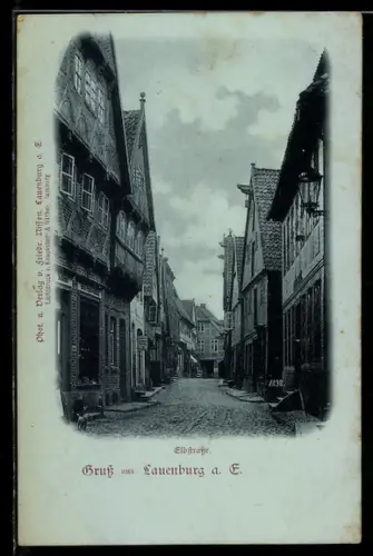 AK Lauenburg a. E., Partie in der Elbstrasse