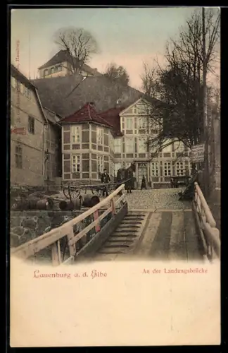 AK Lauenburg a. d. Elbe, An der Landungsbrücke