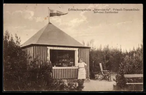 AK Travemünde, Gaststätte Erfrischungshalle Strandperle auf dem Priwall