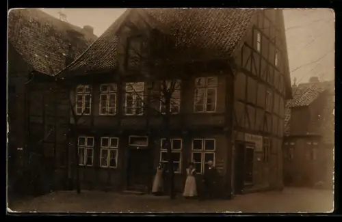 Foto-AK Lauenburg /Elbe, Geschäftshaus P. M. Andreesen