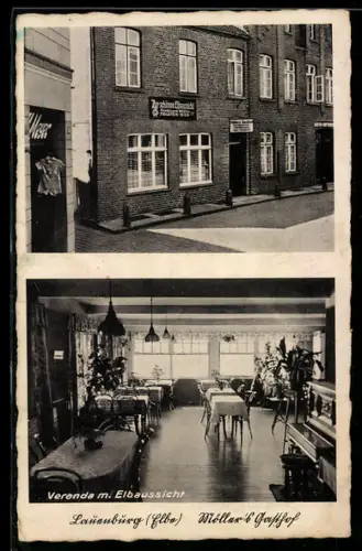 AK Lauenburg /Elbe, Gasthaus Zur schönen Elbaussicht, Inh. Ferdinand Möller