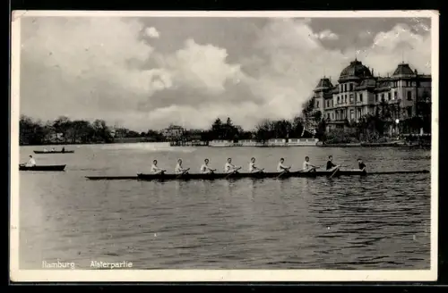 AK Hamburg, Ruderboot auf der Alster