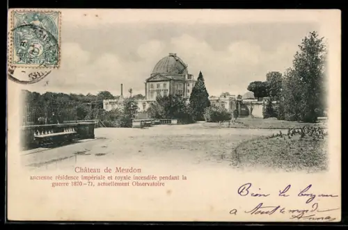 AK Meudon, Château, ancienne résidence impériale, actuellement Observatoire
