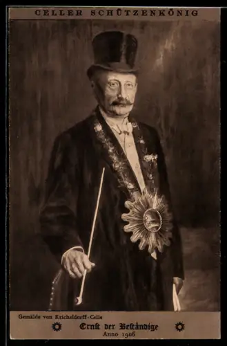 AK Celle, Celler Schützenkönig, Ernst der Beständige, Anno 1906, Schützenfest