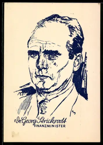 AK Finanzminister Dr. Georg Strickrodt im Porträt, Wahl zum Bundestag 1949