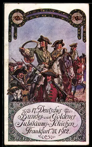 AK Frankfurt a. Main, 17. Deutsches Bundes- & goldenes Jubiläums-Schiessen 1912, Schützen