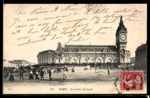 AK Paris, La Gare de Lyon