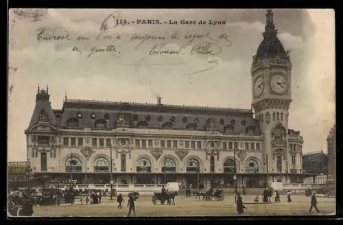 AK Paris, La Gare de Lyon