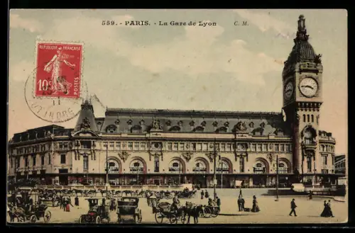 AK Paris, La Gare de Lyon
