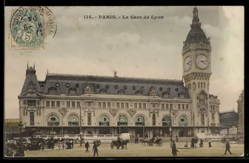 AK Paris, La Gare de Lyon
