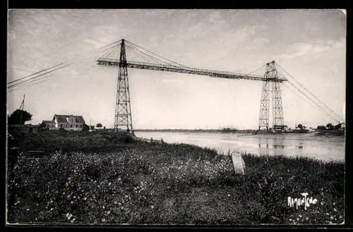 AK Saint-Agnant, Pont transbordeur du Martrou, sur la Charente, reliant Rochefort