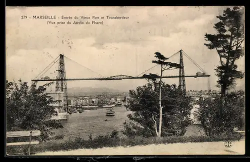 AK Marseille, Entrée du Vieux Port et Transbordeur