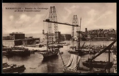 AK Marseille, Bassin du Carénage et Pont Transbordeur