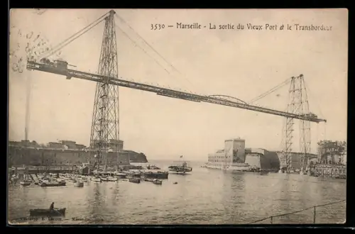 AK Marseille, La sortie du Vieux Port et le Transbordeur