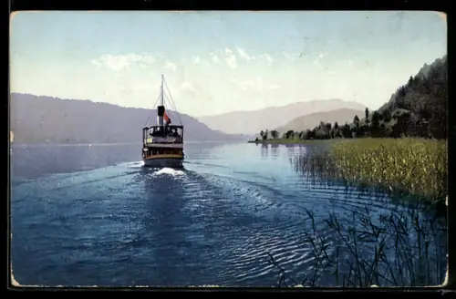 AK Binnenschiff Landskron auf dem Ossiachersee