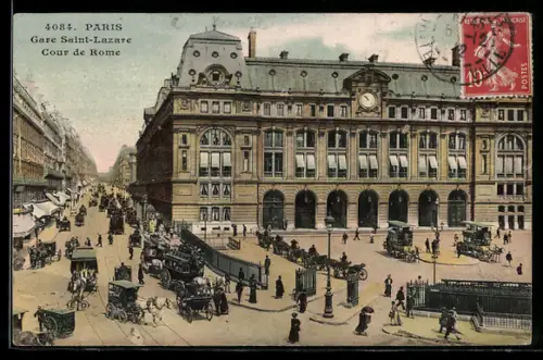 AK Paris, Gare Saint-Lazare, Cour de Rome