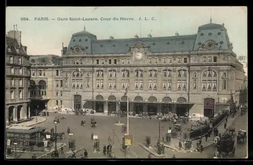 AK Paris, Gare Saint-Lazare, Cour du Havre