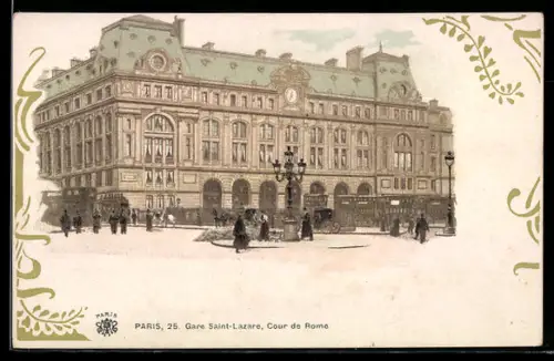 AK Paris, Gare Saint-Lazare, Cour de Rome