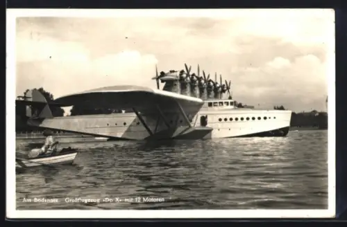 AK Wasserflugzeug Dornier Do X auf dem Bodensee