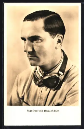 AK Portrait Rennfahrer Manfred von Brauchitsch