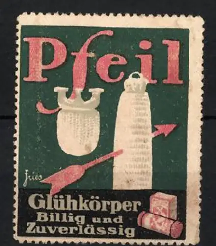 Reklamemarke Pfeil, Pfeil Glühkörper, Produkte und Verpackung