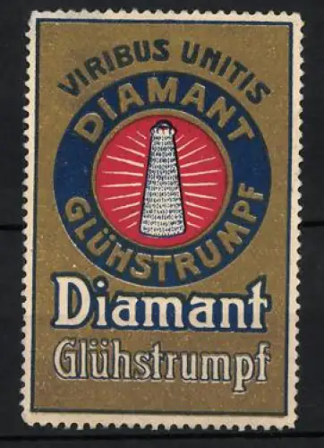 Reklamemarke Diamant Glühstrumpf, Glühstrümpf-Logo