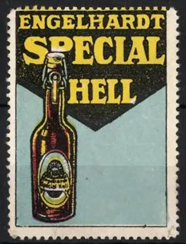 Reklamemarke Engelhardt Special, Helles Bier, Bierflasche mit wiederverwendbarem Verschluss