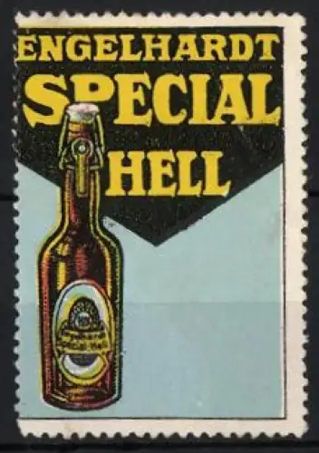 Reklamemarke Engelhardt, Helles Bier, Bierflasche mit wiederverwendbarem Verschluss