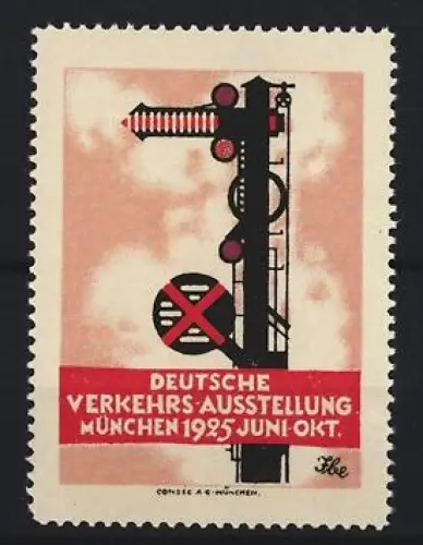 Reklamemarke München, Deutsche Verkehrsausstellung 1925, Signalzeichen