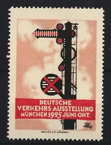 Reklamemarke München, Deutsche Verkehrs-Ausstellung 1925, Signalzeichen