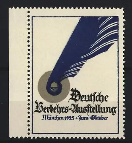 Reklamemarke München, Deutsche Verkehrs-Ausstellung 1925, Flügelrad