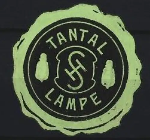 Reklamemarke Tantal Lampe, Glühbirnen-Design