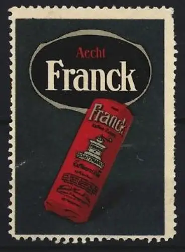 Reklamemarke Aecht Franck, Kaffee-Zusatz, rote Verpackung