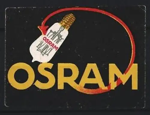 Reklamemarke Osram, Glühlampe, Lichtbogen-Symbol
