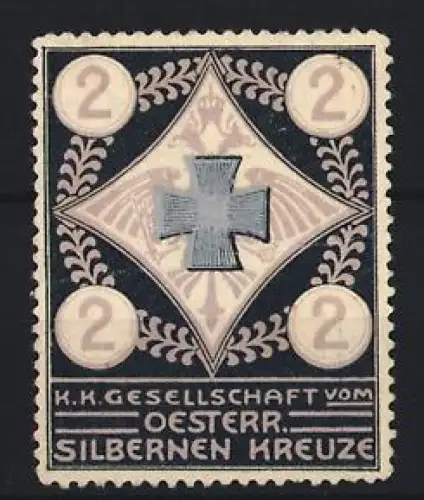 Reklamemarke Österreich, K.K. Gesellschaft vom Oesterr. Silbernen Kreuze