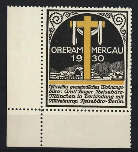 Reklamemarke Oberammergau, Passionsspiele 1930, Kreuz