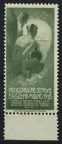 Reklamemarke Mailand, Inaugurazione Sempione Esposizione 1905, Figuren mit Amphore