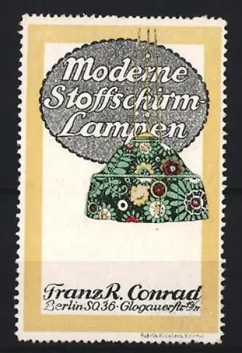 Reklamemarke Berlin, Moderne Stoffschirm-Lampen, Lampenschirm