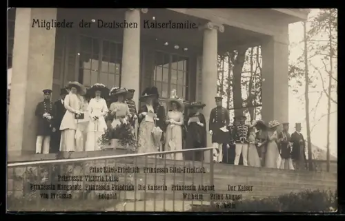 AK Prinz Eitel-Friedrich, Prinzessin Victoria Luise, Prinz August Wilhelm von Preussen